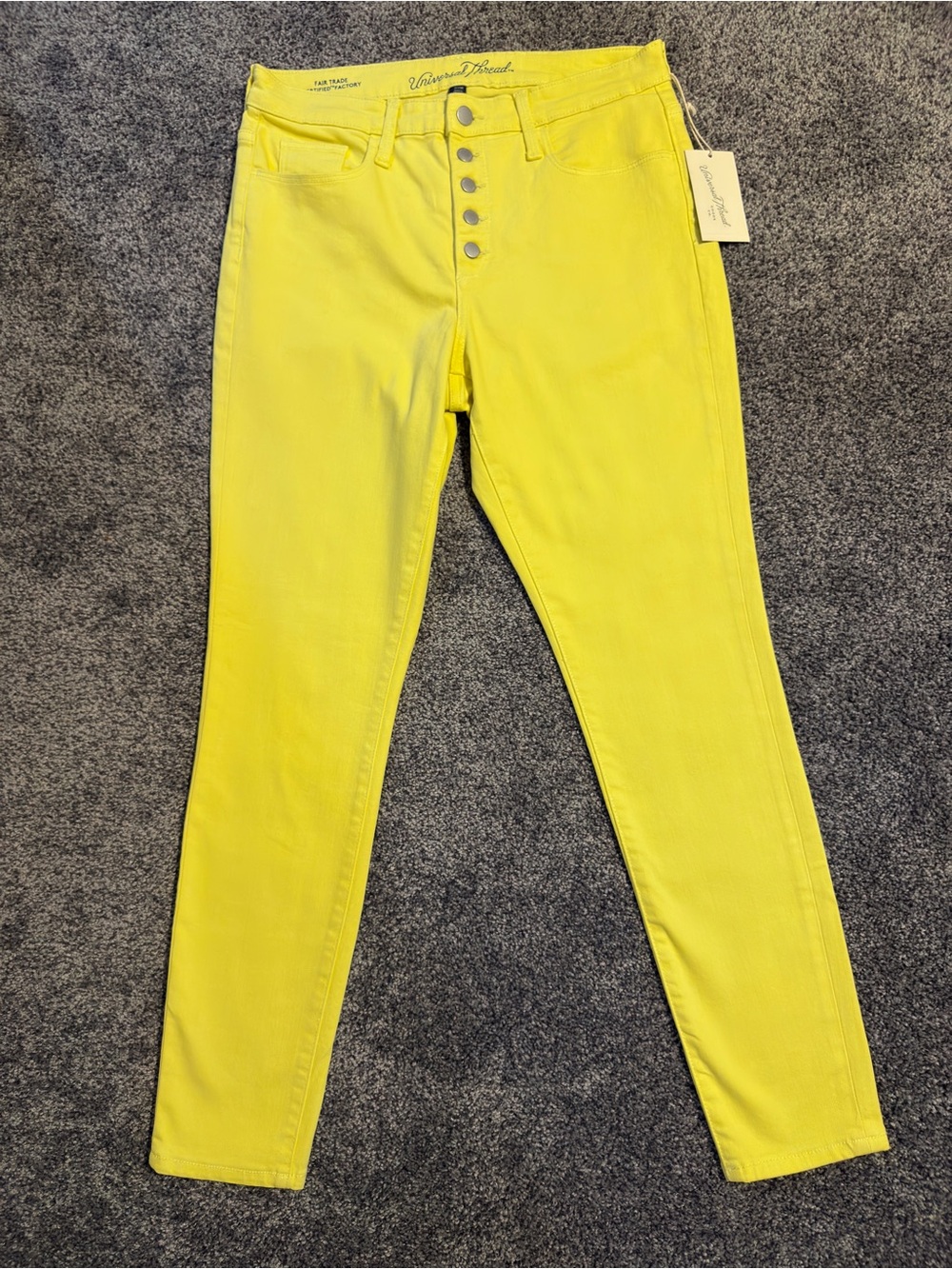 Universal Thread Bright Yellow High-Rise Skinny Jeans